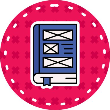 Bir bilet simgesinin vektör illüstrasyonu