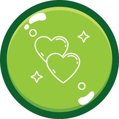 aşk kalp ikonu, vektör illüstrasyonu