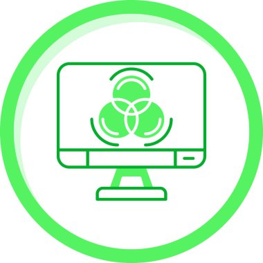 Bilgisayar. Web simgesi basit illüstrasyon