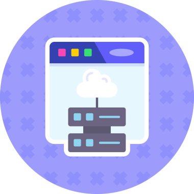 Bulut. Web simgesi basit illüstrasyon