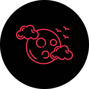 Bir bulut simgesinin vektör illüstrasyonu