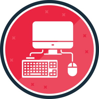 Bilgisayar kutsal kişilerin resmi. düz tasarım