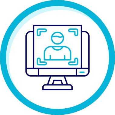 Dizüstü bilgisayar simgesi vektör çizimi