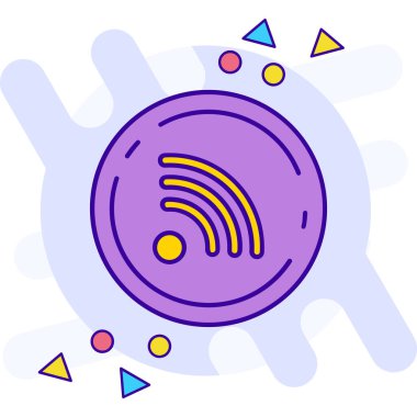 wifi simgesi vektör illüstrasyonu.