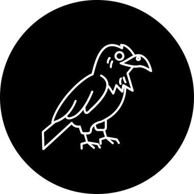 Kuş simgesinin vektör illüstrasyonu