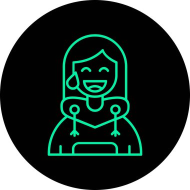 Maskeli bir kadının vektör çizimi