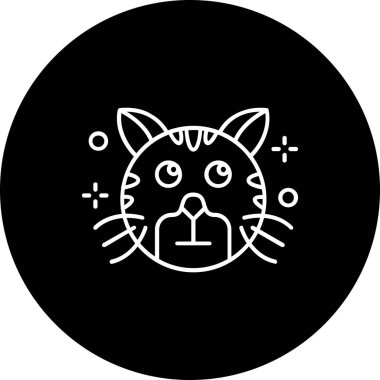 kedi simgesi vektör illüstrasyonu