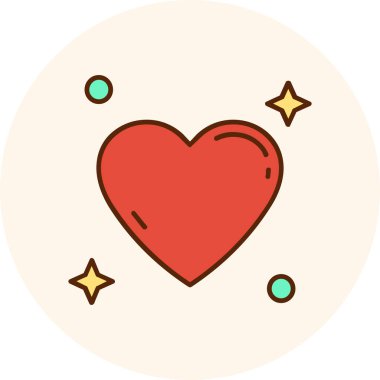 Ok vektör simgesi olan kalp