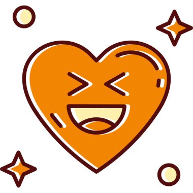 yüz ifadesi vektör illüstrasyonlu kalp