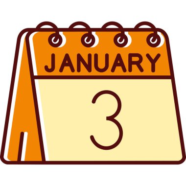 Ocak takvim simgesi tasarım