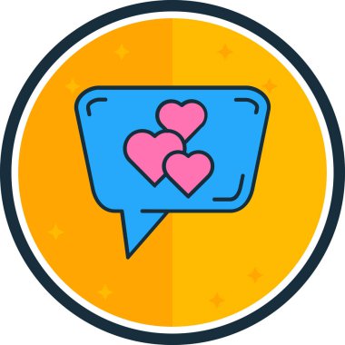 Konuş. Web simgesi basit illüstrasyon