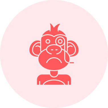 maymun ikon vektör illüstrasyonu