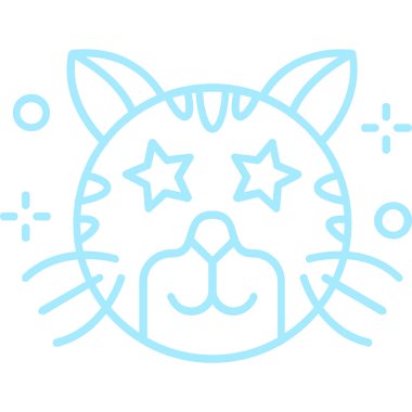 kedi simgesi modada izole edilmiş arkaplan