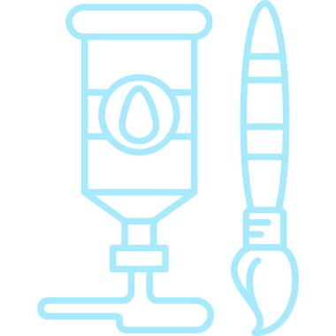 boya fırçası simgesi, vektör illüstrasyonu