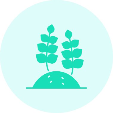 Bitki. Web simgesi basit illüstrasyon