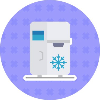 Buzdolabı. Web simgesi basit illüstrasyon