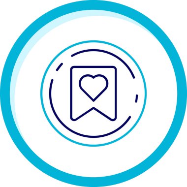 Kalp. Web simgesi basit illüstrasyon