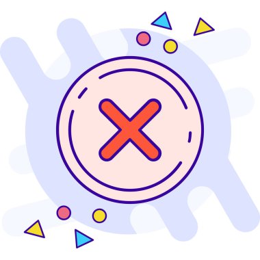 - Hayır. Dizayn olarak çapraz simge. Vektör çizimi. düzenlenebilir