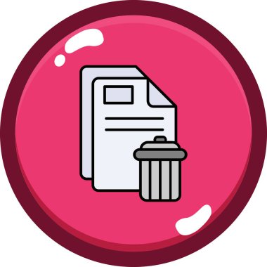 Çöp. Web simgesi basit illüstrasyon