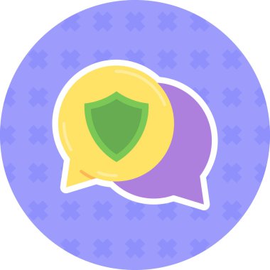 Kalkan. Web simgesi basit illüstrasyon