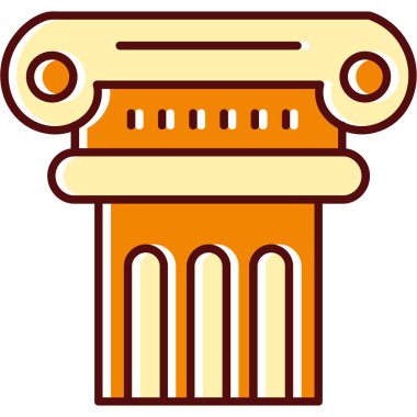 sütunlar dolusu antik kültür simgesi - özet biçimi