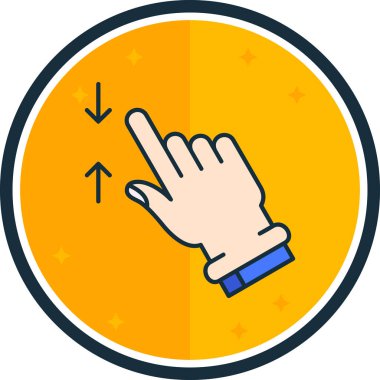 parmak jest simgesi modada izole edilmiş arkaplan