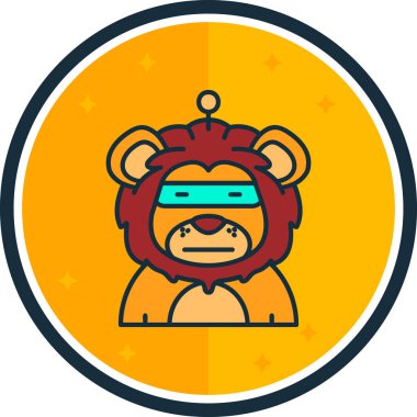 maske ve şapka takan maymun