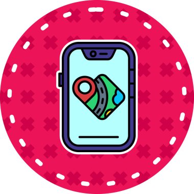 Akıllı telefon simgesinin vektör illüstrasyonu