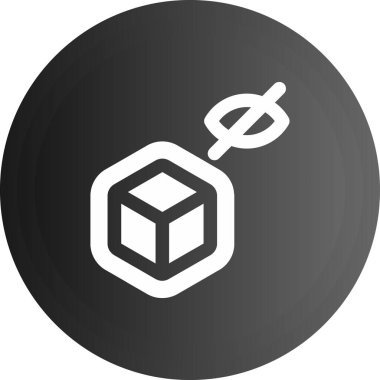 Tek izole küp simgesinin vektör illüstrasyonu