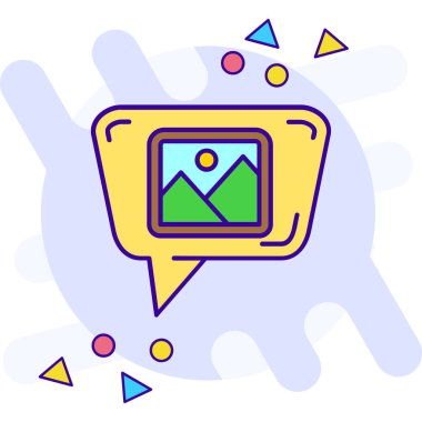 İleti simgesi olan bir ileti için modern bir tasarımın vektör illüstrasyonu