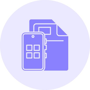 Cep telefonu simgesinin vektör illüstrasyonu