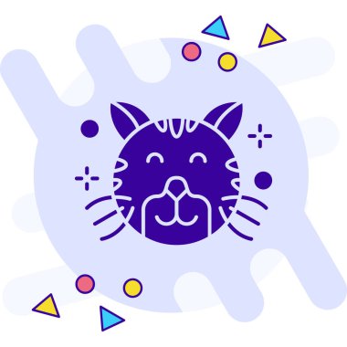 kedi simgesi vektör illüstrasyonu