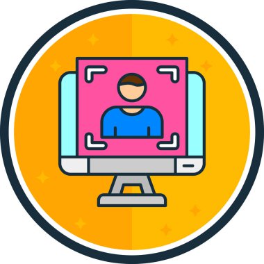 Bilgisayar. Web simgesi basit illüstrasyon