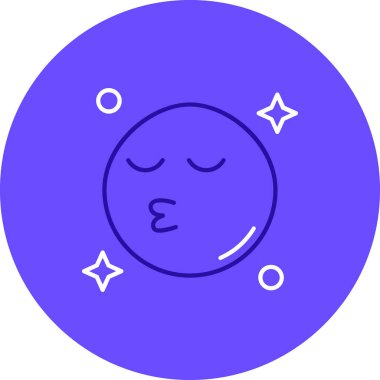 Uyuyan Ay simgesinin vektör çizimi