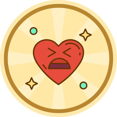 Kalp ikonu vektör illüstrasyonu