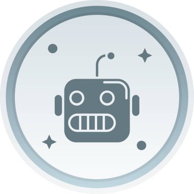robot. Web simgesi basit illüstrasyon