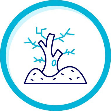 Bir ağaç simgesinin vektör illüstrasyonu