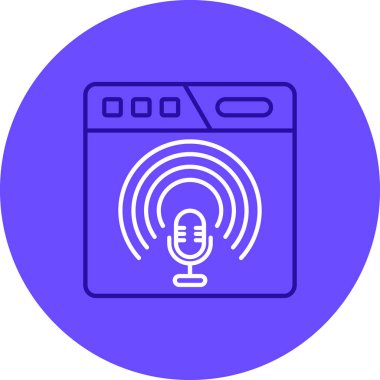 mikrofon simgesi vektör illüstrasyonu