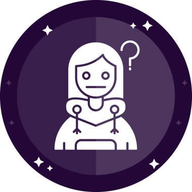 Soru işareti olan kız, illüstrasyon