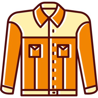 Ceket simgesi, vektör illüstrasyonu