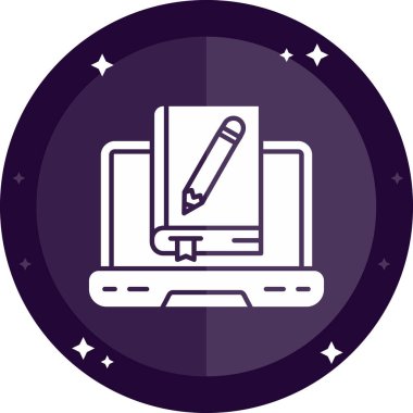 kalem ve defter vektör çizimi