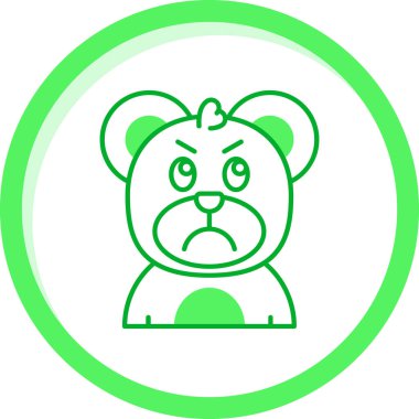 Yuvarlak etiketli üzgün köpek.