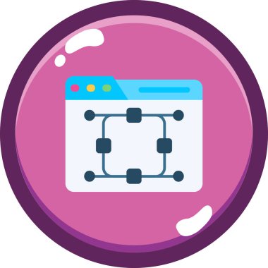 Web simgesi, vektör illüstrasyonu