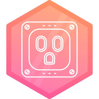 beyaz arkaplanda izole edilmiş akıllı elektrik dolgu simgesi rengi. Bağlantı ile internet bağlantısı. Soyut çember rastgele dinamik şekiller. vektör