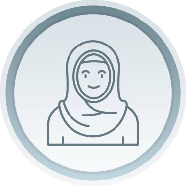 Arap kadın simgesi, anahat stili.