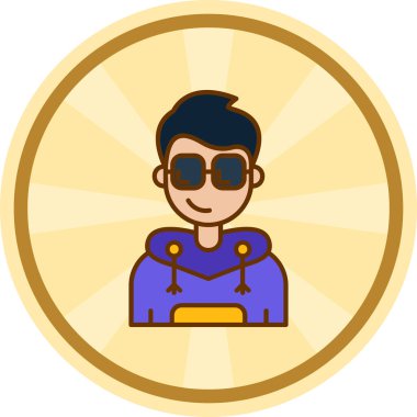 Bozuk parası ve dizüstü bilgisayarı olan bir adam.