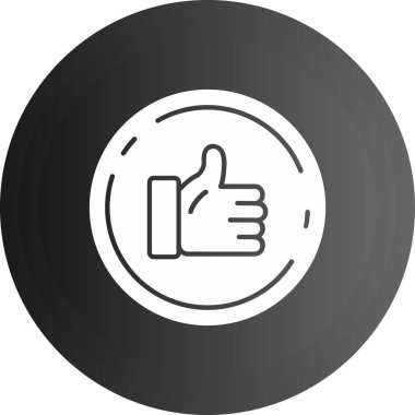 Başparmak yukarı jest simgesi, basit tarzı