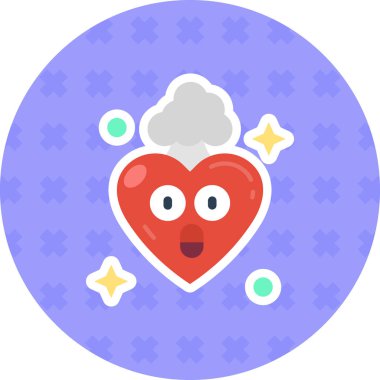 Kalp simgesinin vektör illüstrasyonu