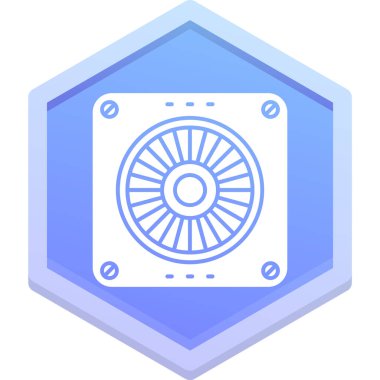 araba motoru simgesi, basit vektör illüstrasyonu