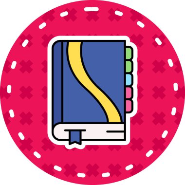 Bir kitap simgesinin vektör illüstrasyonu